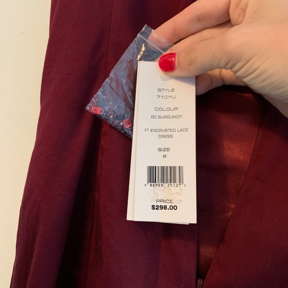 French Connection Burgundy Cocktail Dress - Picture 4 of 5